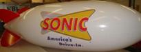 advertising blimps - 20ft. blimp with Sonic Drive-Ins logo - $1825.00 - plain 20ft. helium blimp from $1334.00 - many blimp colors.